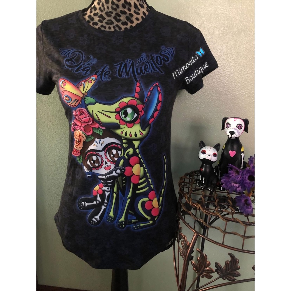 Frida Dia de Muertos Women's T-Shirt Size M - Medium No Tag New